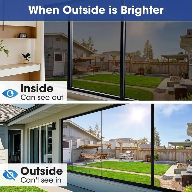 Selbstklebende Wärmedämmfolie für Glas als Sonnenschutz und Sichtschutz in Braun, Breite: 60 cm, Länge: 5 m - Bild 5
