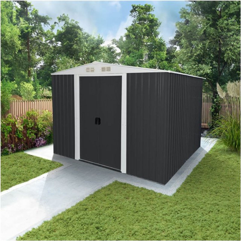 Home Deluxe Geräteschuppen BOHIO aus Metall in Anthrazit - Bild 1