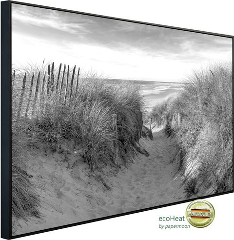 papermoon EcoHeat Infrarotheizung Strand in Schwarz und Weiss mit Matt-Effekt und App-Steuerung - Bild 1