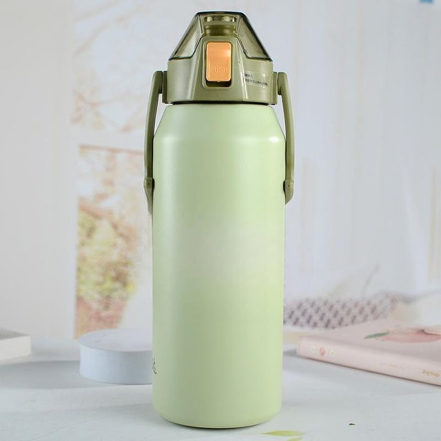 Binchi Outdoor Equipment Vakuumflasche aus 316 Edelstahl mit Strohhalm, Grün, 1,7 l - Bild 1