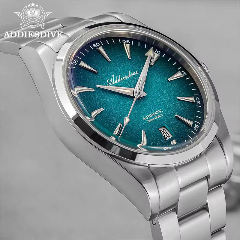 ADDIESDIVE Automatik-Armbanduhr, Edelstahl, Blau, 39 mm, Herren - Bild 2