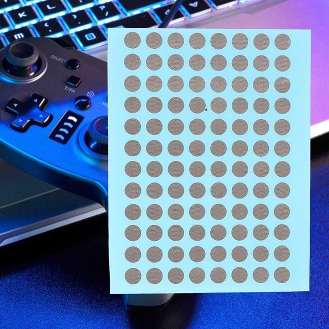 MagiDeal 88 Stück leitfähige Knopfpolster rund 6mm als Klebeband zur Reparatur von elektronischen Tastaturen und Gamepads - Bild 1