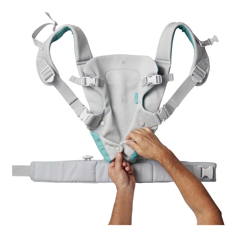 Infantino Babytrage Flip Light & Airy 4in1 Mesh in Grau mit reflektierenden Elementen - Bild 2