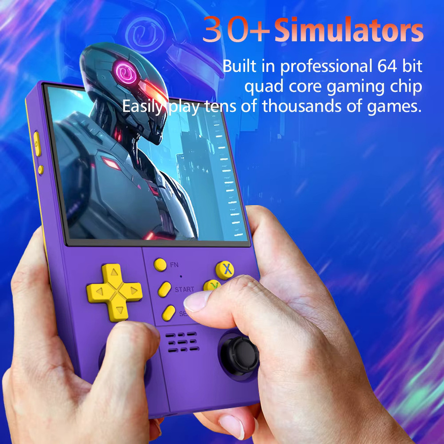 BOYHOM R40XXPROMAX Retro-Handheld Gaming-Gerät mit ARKOS 2.0, 4,2 Zoll HD-IPS-Bildschirm, 4500mAh und WLAN in Gelb oder Lila - Bild 4