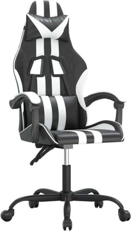 vidaxl Gamingstuhl drehbar in Schwarz/Weiß aus Kunstleder - Bild 1