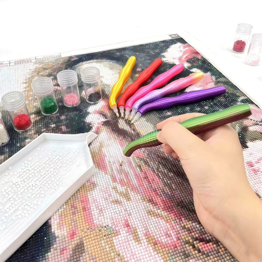 Ergonomische Ersatz-Stiftköpfe für Diamond Painting in Lila und Multicolour aus Kunststoff - Bild 2