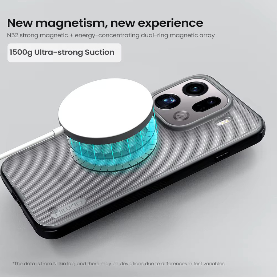 Nillkin Super Frosted Shield Pro Magnetische Schutzhülle für OPPO Find X9 Pro und OPPO Find X9 in Schwarz und Transparent, Stoßfest und Anti-Fingerprint - Bild 3
