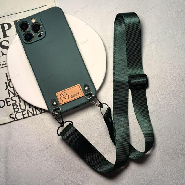Silikon Handyhülle mit Crossbody Lanyard Halskette für Google Pixel 6 7 Pro 6a 7a 5 in Grün, Lila oder Rot - Bild 1