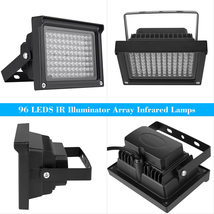 dodocool 96 LEDs IR Infrarot Illuminator Array Wasserdichte Nachtsicht Lampe für CCTV Sicherheitskameras und Fotografie - Bild 4