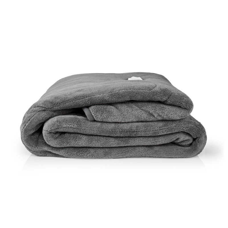 Nedis Elektrische Bettdecke Grau mit Fleece-Material und 120 W Leistung, B/H/T: 180 x 201 x 2 cm - Bild 2