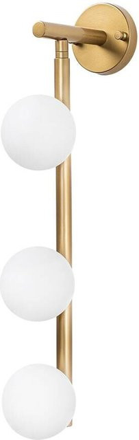 Opviq Wandleuchte in Gold aus Metall und Glas mit 3 G9 Brennstellen, B/H/T: 24 x 59 x 10 cm - Bild 1