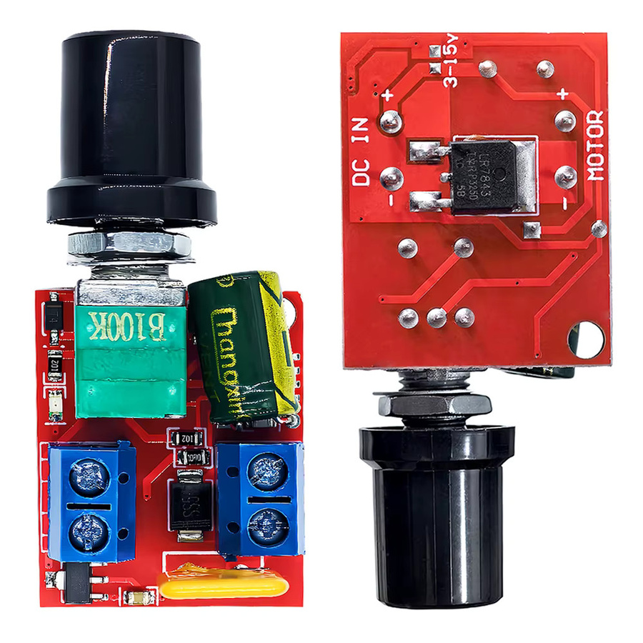 OLNYLO PWM Mini Drehzahlregler Motormodul DC-DC bis 90W mit LED-Dimmer für 3V 6V 12V 24V 35VDC - Bild 5