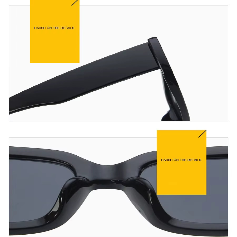 WSZ Sonnenbrille, quadrat, Vollrand, Kunststoff, Damen, Rechteck Muster - Bild 2