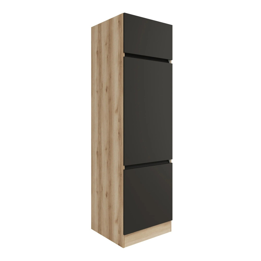 Optifit Hochschrank für Kühlschrank Noah420 Anthra WildEiche NB, B/T/H: 60 x 57 x 206,8 cm - Bild 2