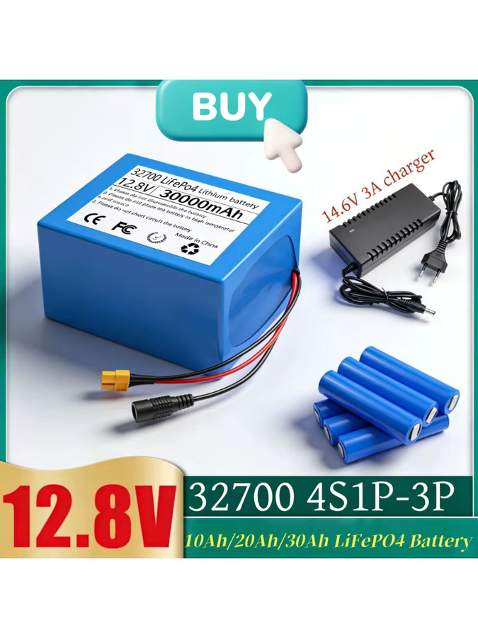Aleaivy LiFePO4 4S Akku 12,8 V 30 Ah mit symmetrischem BMS in Blau für Elektroboote und unterbrechungsfreie Stromversorgungen - Bild 5