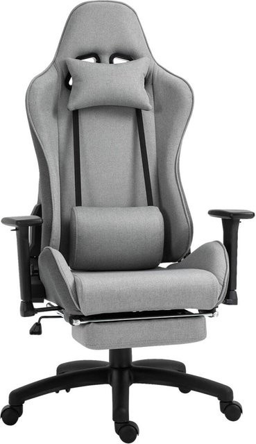 Vinsetto Ergonomischer Drehstuhl 921-300 in Grau mit Kopfstütze und Fußring - Bild 1
