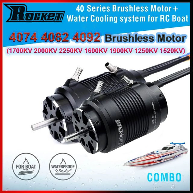 NeebRC Rocket Bürstenloser Motor Wasserkühlung Mantel Combo, Metall, Schwarz - Bild 1