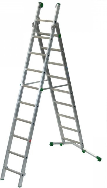Facal Mehrzweckleiter SUPERPRIMA S600 2-teilig, Silber, Aluminium - Bild 1