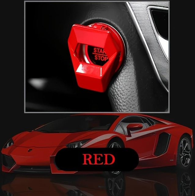 SZwatch Auto Ein-Knopf-Startabdeckung Zündschalter-Schutzabdeckung in Rot - Bild 1