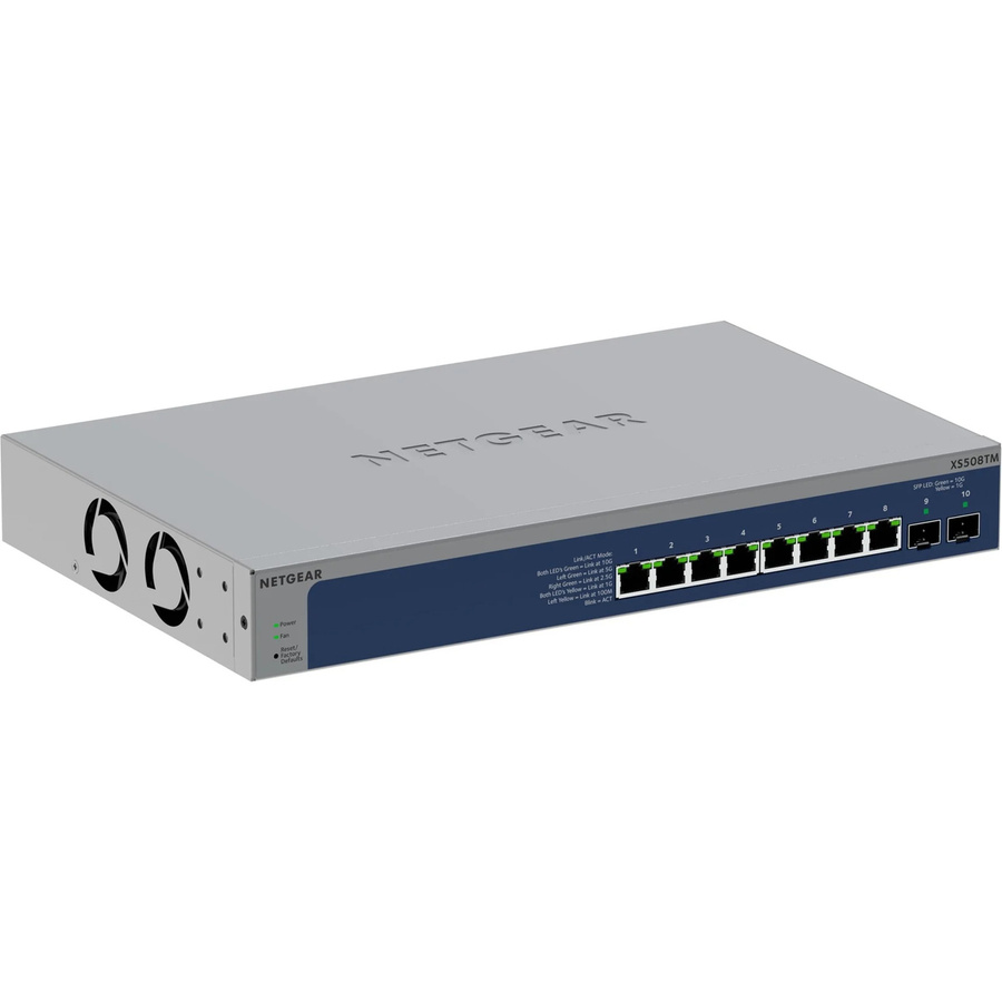 Netgear S3600 Series XS508TM Smart Switch, 8 x 10/25 Gigabit Ethernet und 2 x 10 Gb Ethernet SFP+ Uplink, Silber - Bild 2