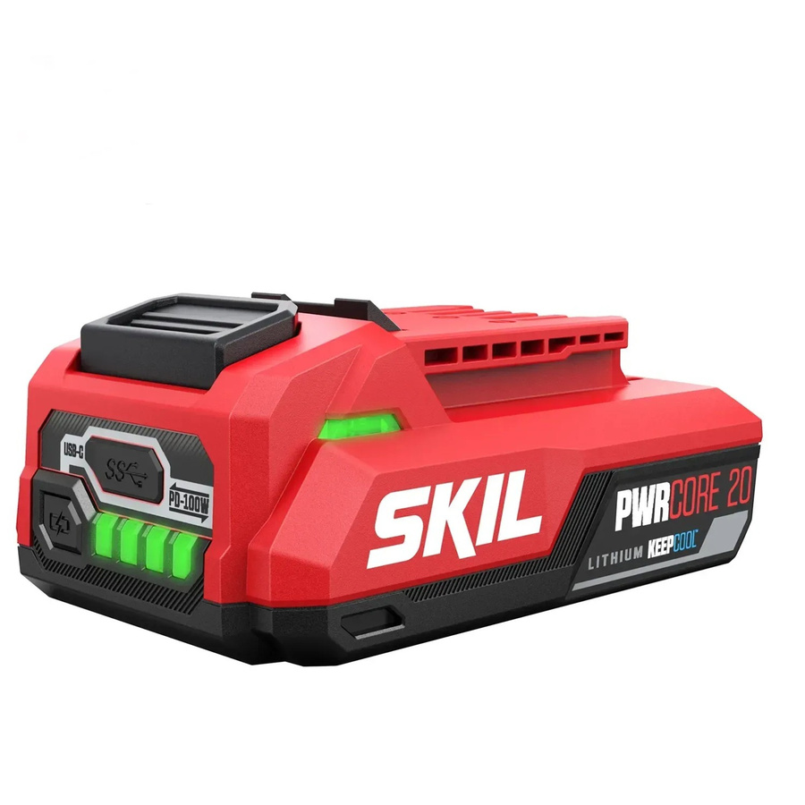Skil Akkupack 20 V 2,0 Ah Li-Ion mit USB-C Anschluss in Rot - Bild 2