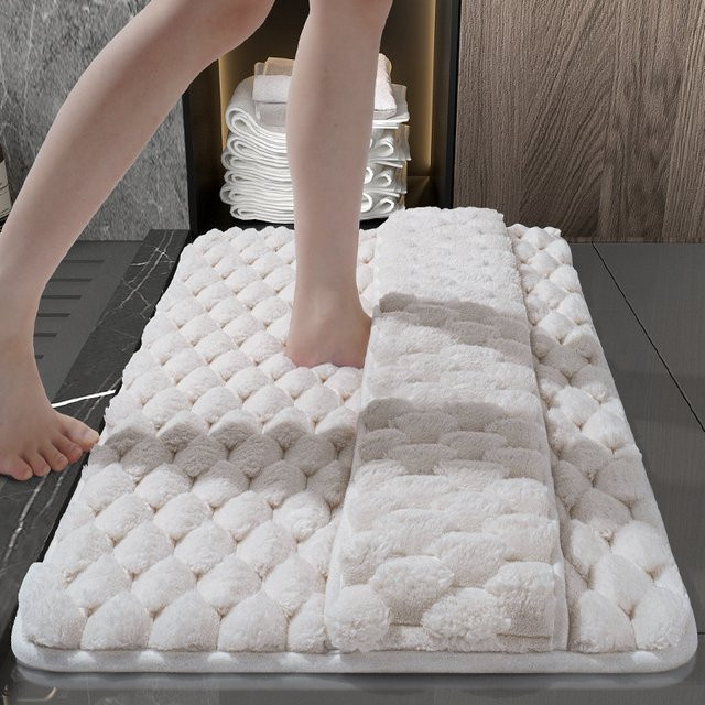 DHDH Badematte aus Memory-Schaum in Weiß, rutschfest und hochabsorbierend, B/T: 60 x 40 cm - Bild 1