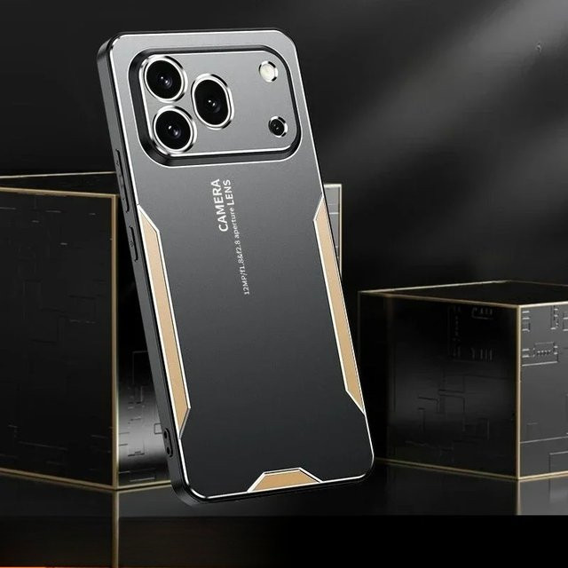 Sturzsichere Rückseiten-Schutzhülle aus Aluminiumlegierung für Honor Magic 8 Pro, 7, X9D, X8D in Gold oder Schwarz - Bild 1