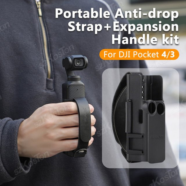 Sunnylife Kamera-Handgelenkschlaufe mit Cold-Boot-Erweiterung und Schutzrahmen für DJI Osmo Pocket 4 / 3 in Schwarz - Bild 1