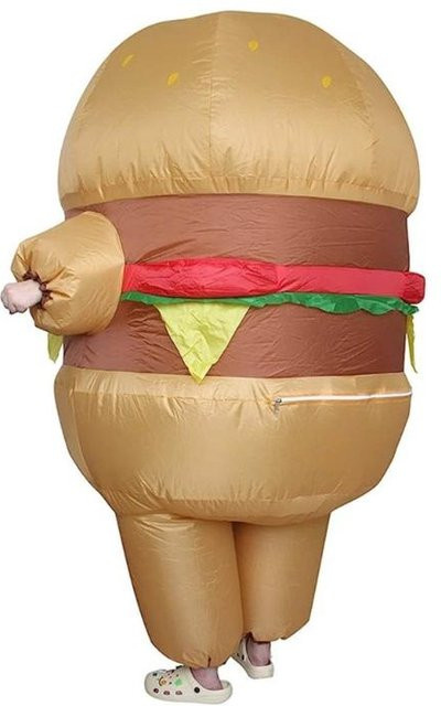 Insiders Aufblasbares Hamburger-Kostüm, beige - Bild 1