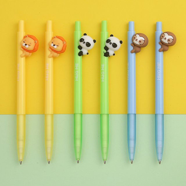 3er-Set House of Novelty Mini Tier-Druckbleistifte mit Löwe und Faultier, 0,5 mm Graphit, Mehrfarbig - Bild 1