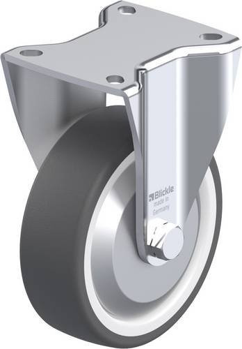 Blickle Bockrolle BH-POTH 125G-1-FA in Grau und Weiß mit 125 mm Rad-Durchmesser und 350 kg Tragfähigkeit - Bild 1