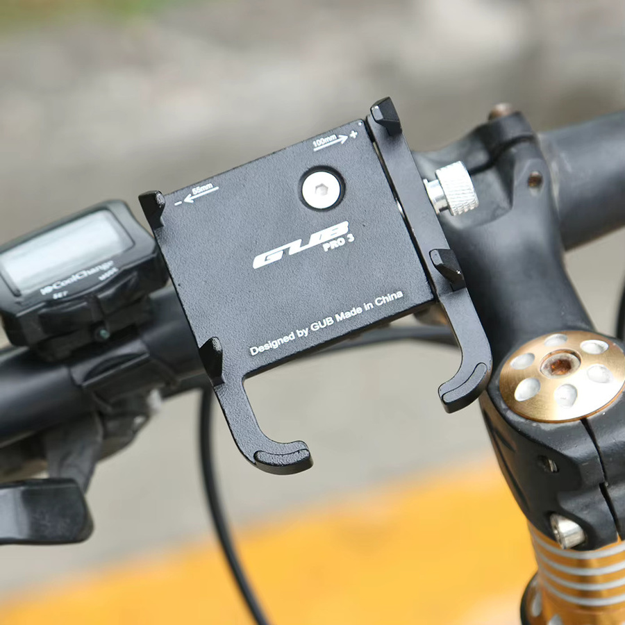 GUB Pro3 Universal Elektrische Handy Halterung für Motorrad, Fahrrad und E-Roller aus Aluminium Legierung in Schwarz - Bild 3