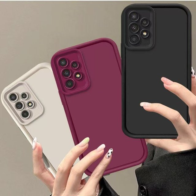 Samsung Galaxy A13 4G Handyhülle in Weiß mit Anti-Fall-Prevention und Luxus Candy Matte Soft Cover - Bild 1