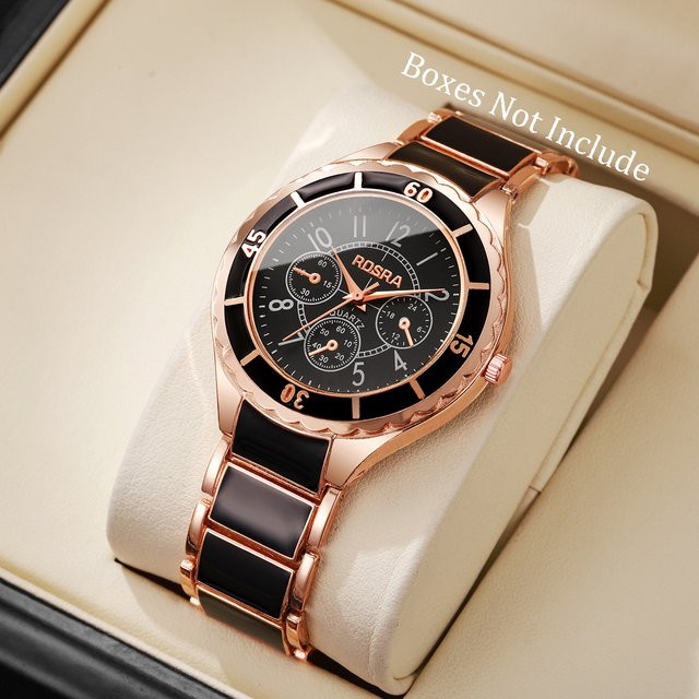 yolako Armbanduhr, Analoguhr, Quarz, Edelstahl, Roségold, Herren - Bild 1
