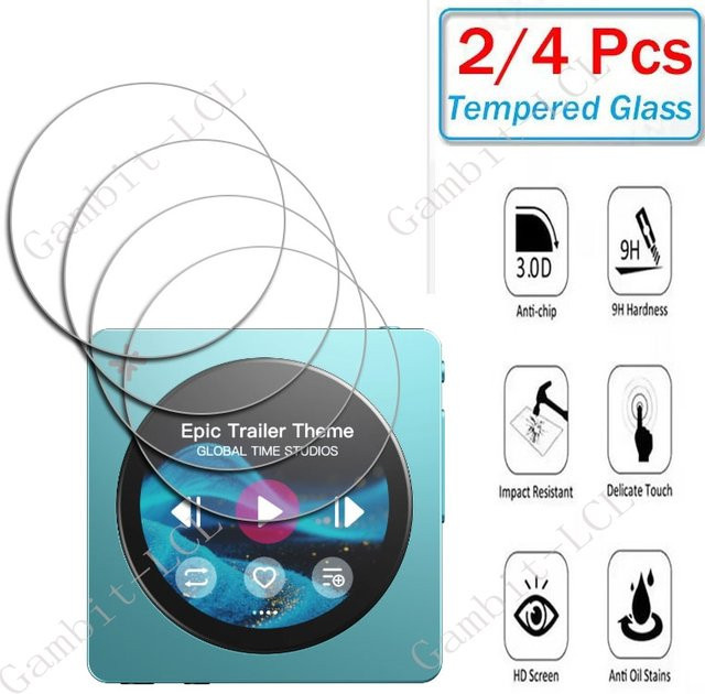 Fiio Snowsky Disc Protector Displayschutzfolie aus gehärtetem Glas, transparent, 2/4 Stück - Bild 1