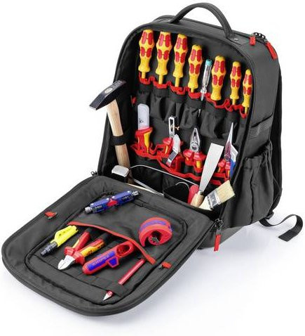 Knipex Modular X15 00 21 51 HL S Werkzeugrucksack für Elektriker in Schwarz mit Gürtel - Bild 1