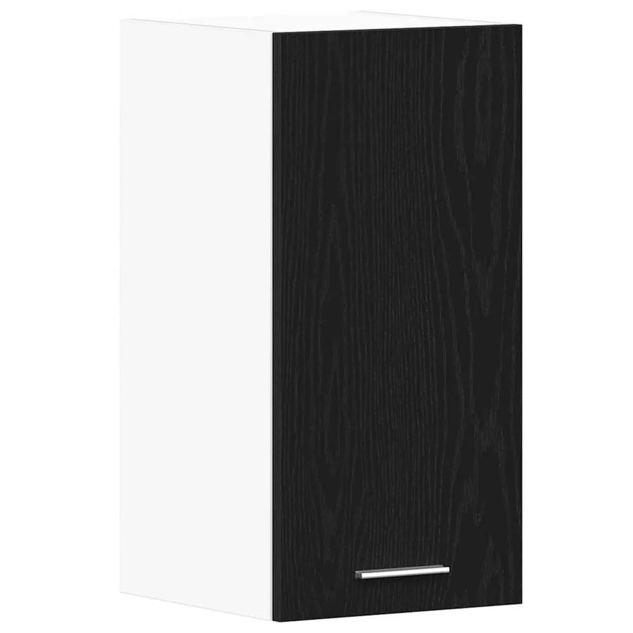 vidaXL Hängeschrank in Schwarz und Eichen-Optik aus Holzwerkstoff, B/T/H: 30 x 31 x 60 cm - Bild 2