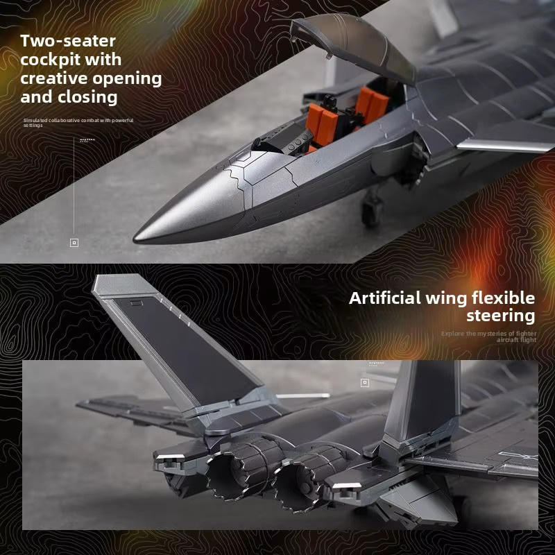 Keeppley Qimiao Great Power J20S Fünfte Generation Stealth Fighter Bausatz - Bild 3