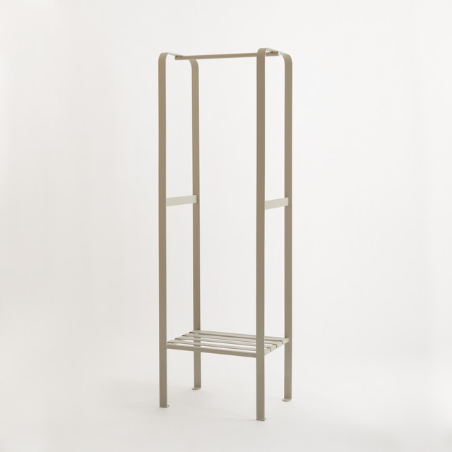 Modernes Garderobenständer aus Metall von BLUME2000 in Grau Matt, B/T/H: 35,0 x 35,0 x 167,5 cm - Bild 1