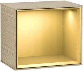 V&B Regalmodul Finion in Oak Veneer mit integrierter Beleuchtung, Wandmontage, B: 41,8 cm, T: 35,6 cm, H: 27,0 cm - Bild 1