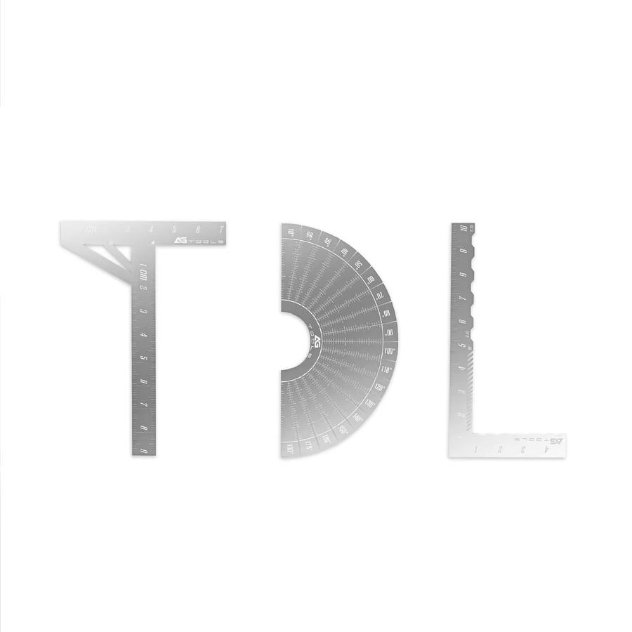Galaxy Precision Winkelführungslineal in Silber aus Metall für Modellbau und Detailreißpositionierung (T-Typ / L-Typ) - Bild 4