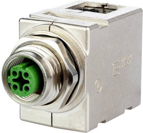 Metz Connect MWN911A115 Sensor-Aktor-Einbausteckverbinder Schaltschrankdurchführung aus Zinkdruckguss in Silber - Bild 1