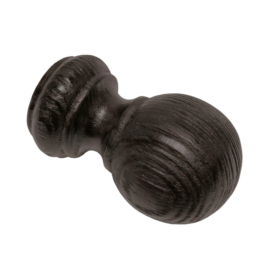Gardinia Holz-Endknopf Country Kugel in Kolonial gebürstet, Durchmesser: 25 mm, 2er Pack - Bild 2