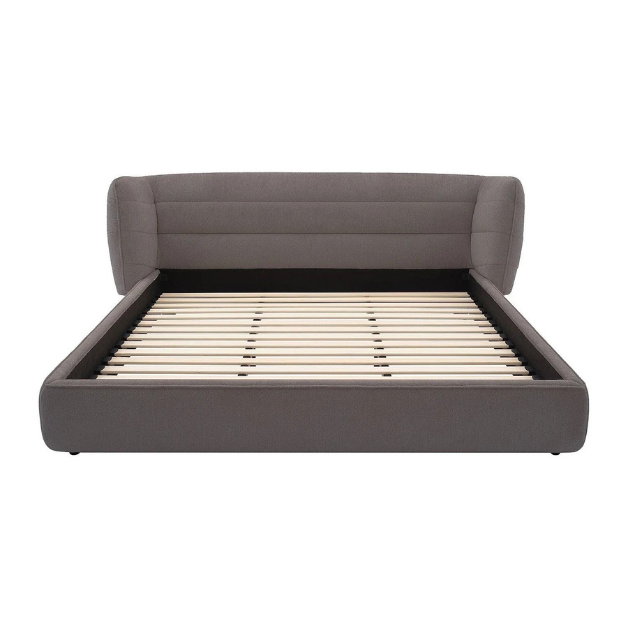 Maison Céphy Polsterbett Larumo in Grau mit Bouclé-Stoff, B/T: 160 x 200 cm - Bild 2
