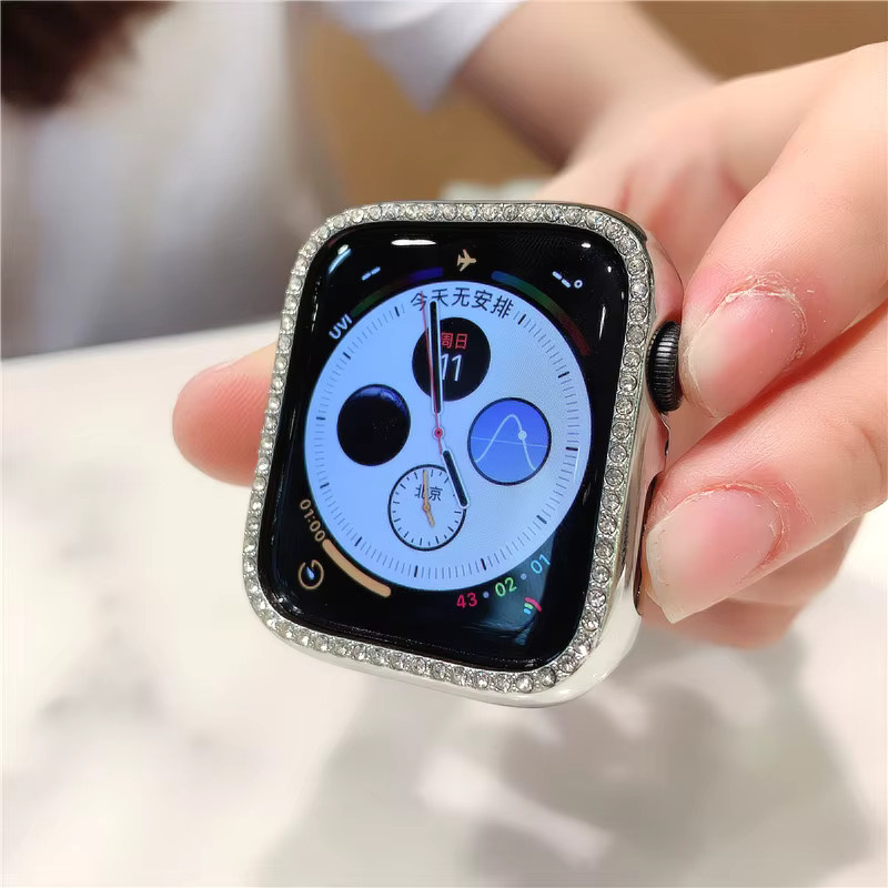 Apple Schutzhülle für Apple Watch, Silber, Diamant, Unisex - Bild 4
