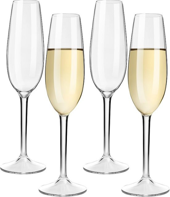 MICHLEY Champagnerflöten Set aus unzerbrechlichem Tritan Kunststoff in Transparent, 2/4 Stück - Bild 1