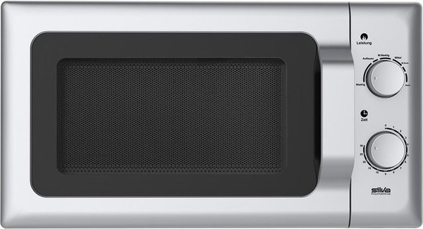 SILVA HOMELINE Mikrowelle Solo in Silber mit 700 W Leistung und 17 l Volumen