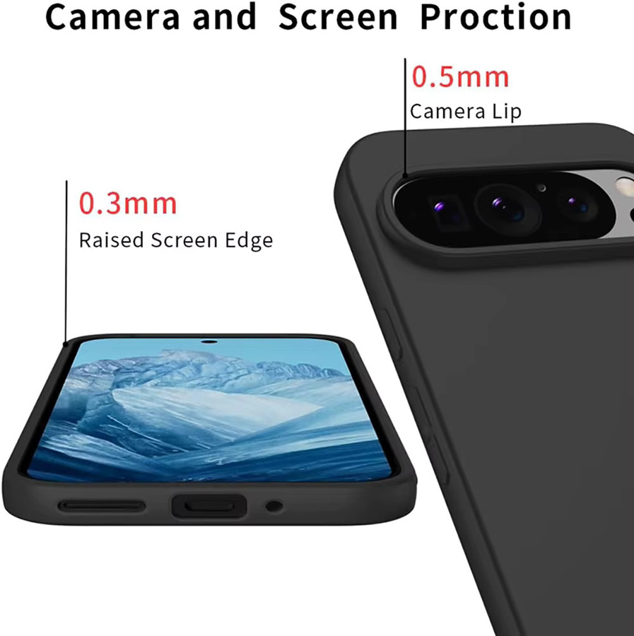 Ricestate Silikonhülle für Google Pixel in Schwarz, mattiert und ultradünn - Bild 5