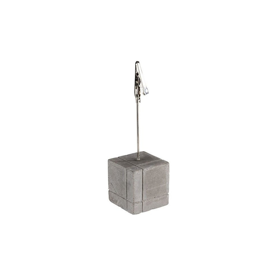APS Kartenhalter Beton eckig weiß 4er Set B/T/H: 3 x 3 x 12 cm - Bild 1