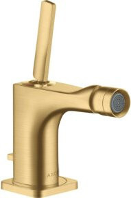 Hansgrohe Axor Citterio E Bidet-Einhebelmischer in gebürstetem Messing Gold mit Pop-up-Abfluss - Bild 1